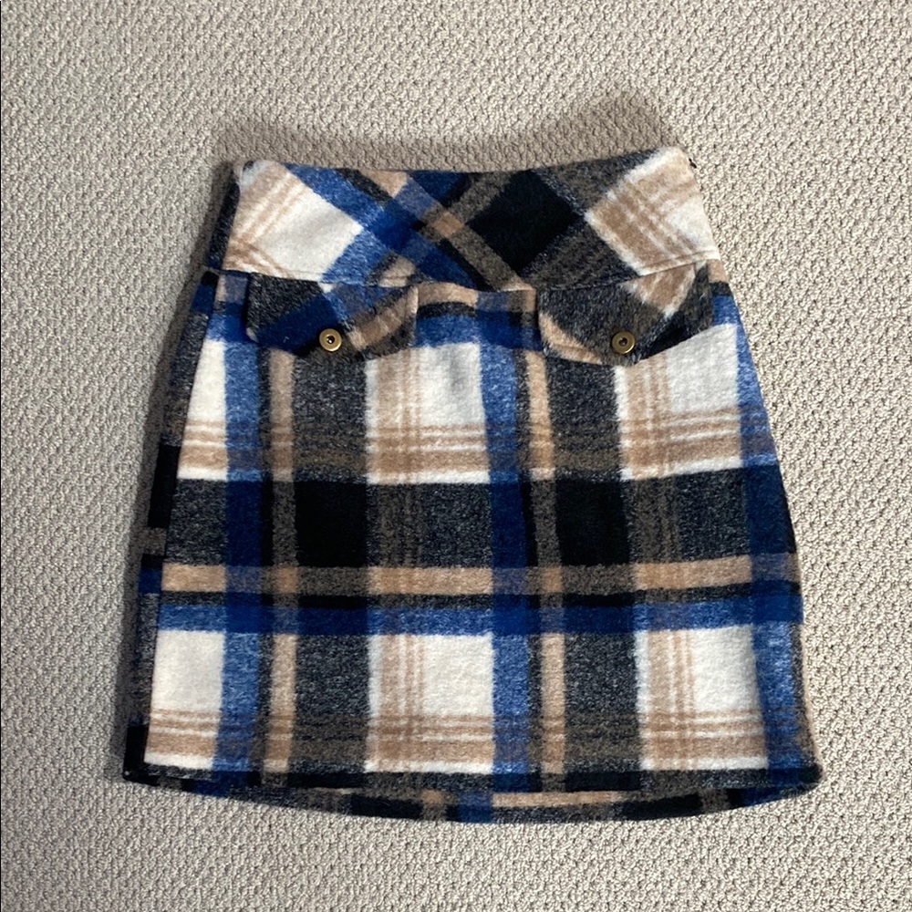 Blue Plaid Women's Skirt